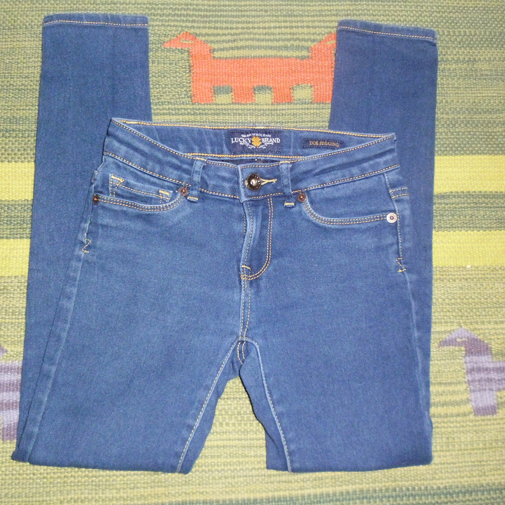 Lucky Brand denim jean Zoe jeggings girls size 10